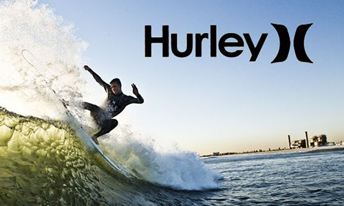 Sufer with Hurley logo